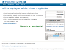 Tablet Screenshot of connect.track-trace.com